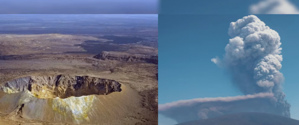Volcanic ash from ethiopia footage