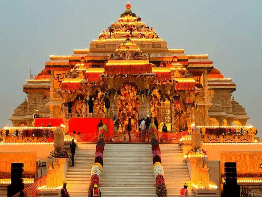 Ayodhya ram temple flag hoisting ceremony