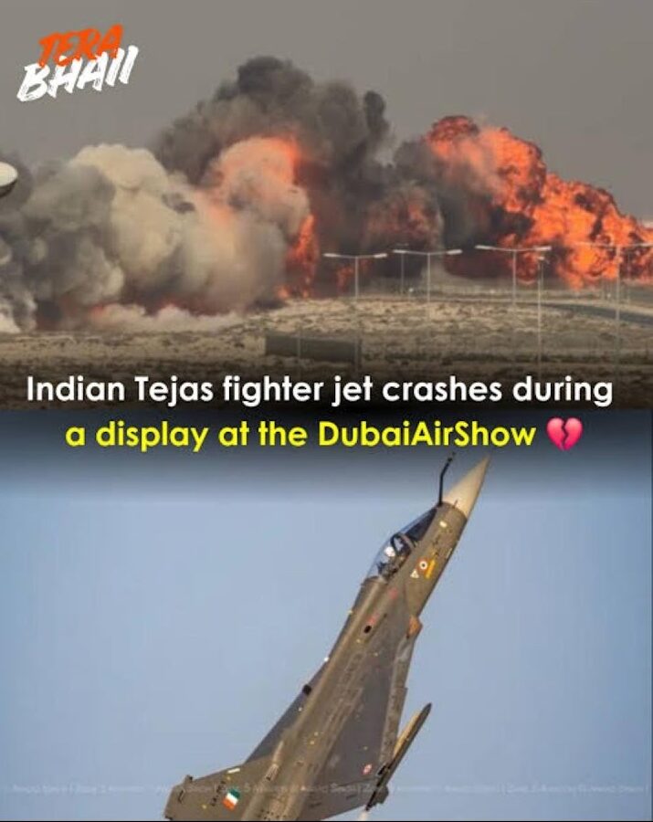The Tejas Fighter Jet Crashed During The Dubai Air Show The tejas fighter jet crashed during the dubai air show