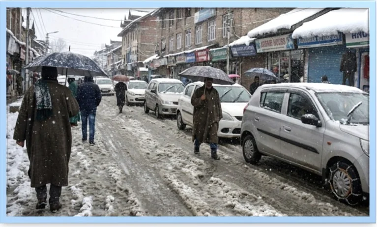 Chillai-E-Kalan Begins With Rain And Snow Across Kashmir, Temperature Dips Sharply 3 58 1