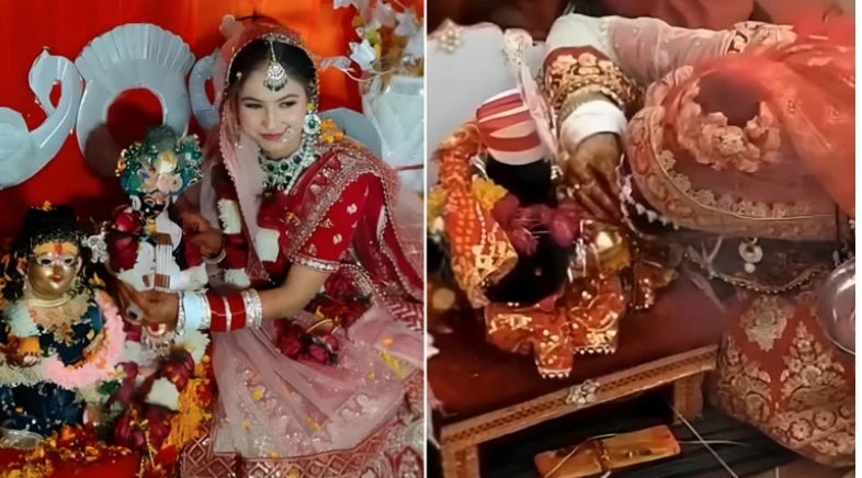 Uttar pradesh lady marries lord krishna