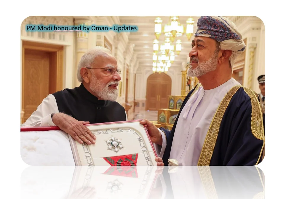Pm modi honoured by oman - updates