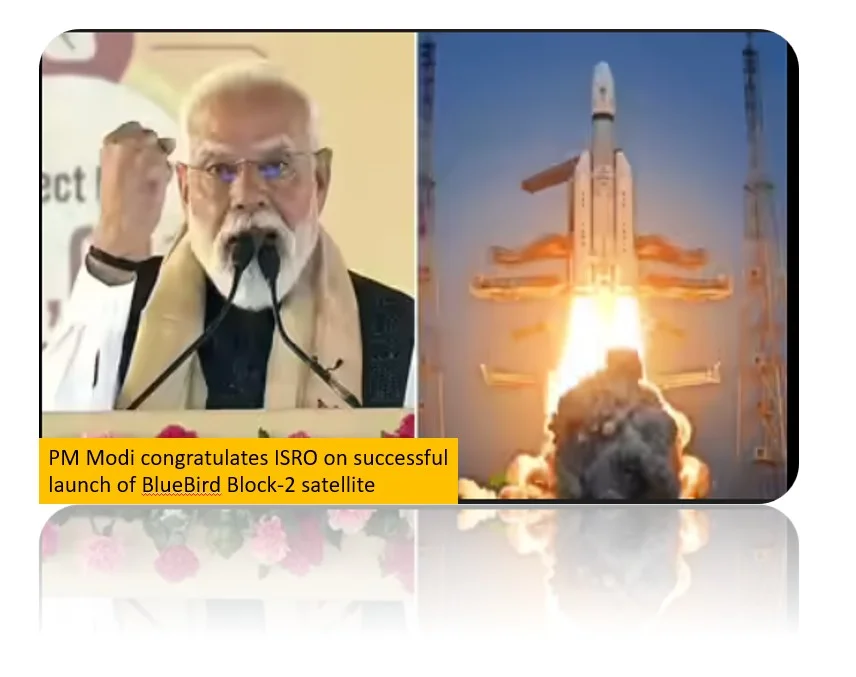 Pm modi congratulates isro on successful launch