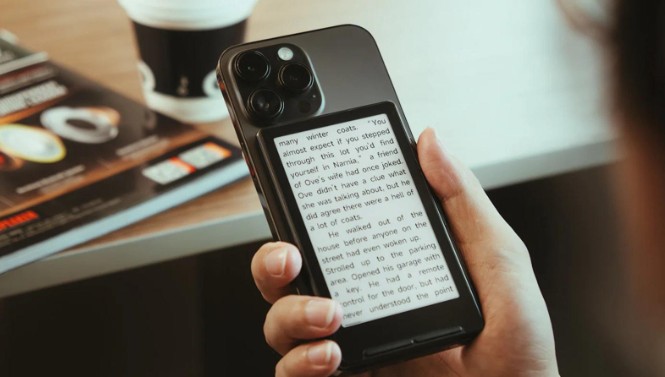 The xteink x4 is a small magnetic e-reader