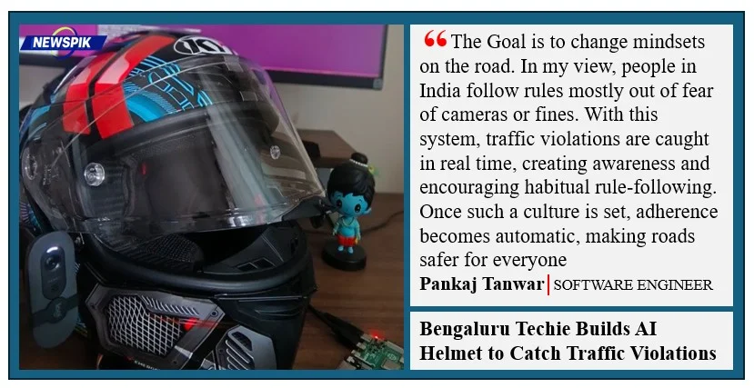 Bengaluru techie builds ai helmet to catch traffic violations