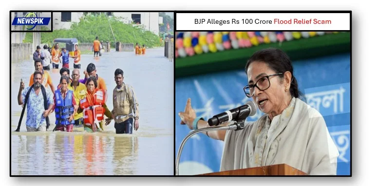 Bjp alleges rs 100 crore flood relief scam in bengal cites cag report 