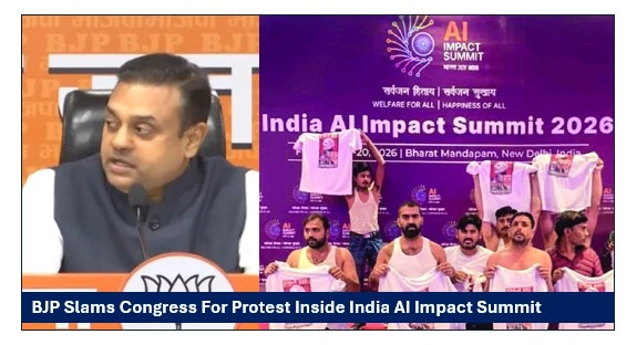 Bjp Slams Congress For Protest Inside India Ai Impact Summit 1 Bjp slams congress