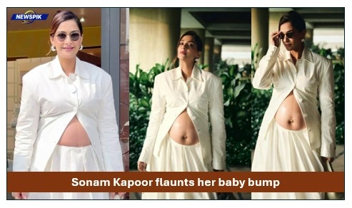 Sonam kapoor flaunts baby bump