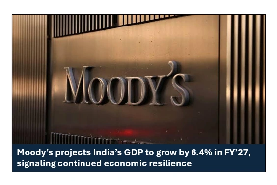 India'S Gdp To Grow 6.4% In Fy'27 : Moody'S Projects 1 Moody's projects