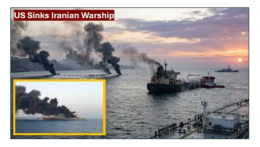 Us sinks iranian warship