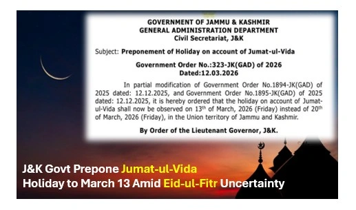 J&k govt prepone jumat-ul-vida holiday