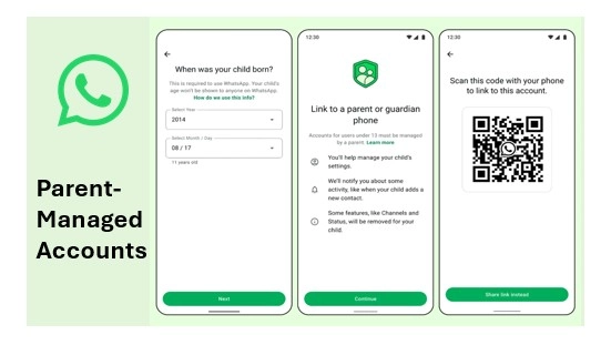 Whatsapp introduces parent managed accounts