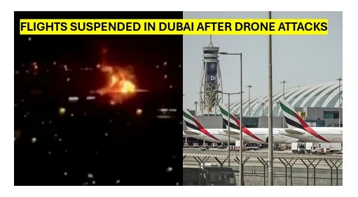 Flights suspended in dubai after drone attacks