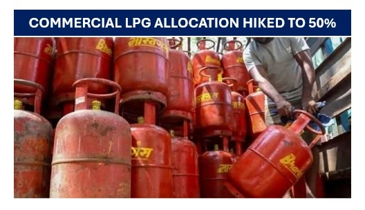 Commercial lpg allocation hiked to 50%