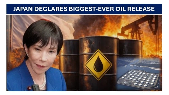 Japan declared biggest ever oil release