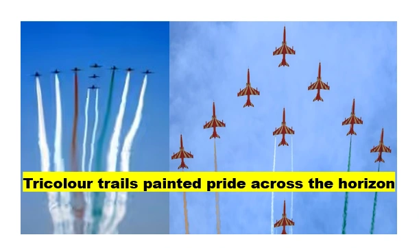 Iaf Suryakiran Team Dazzles The Crowd With Precision Flying And Tricolour Trails 1 Precision flying and tricolour trails