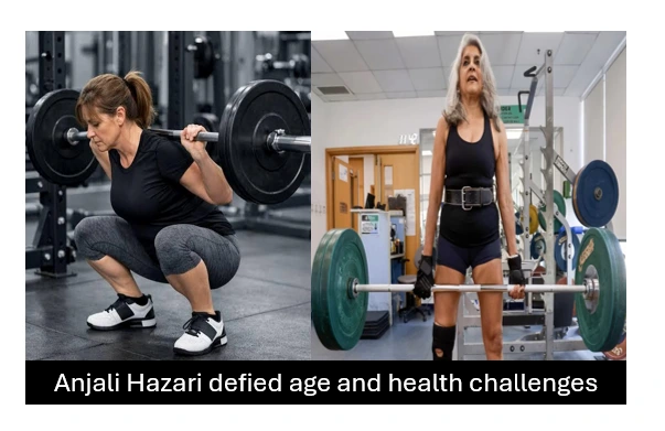 70-Year-Old With Osteoporosis: Anjali Hazari Becomes A Professional Powerlifter 1 Anjali hazari