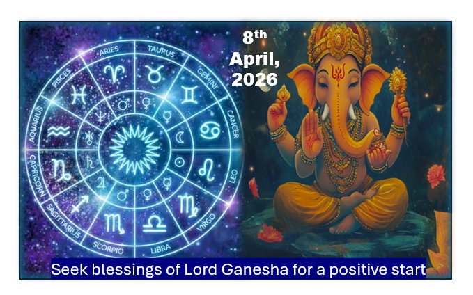 Astrological Forecast - Wednesday, April 8 2026 Daily Horoscope By Divine Blessings Of Lord Ganesha 1 Astrological forecast