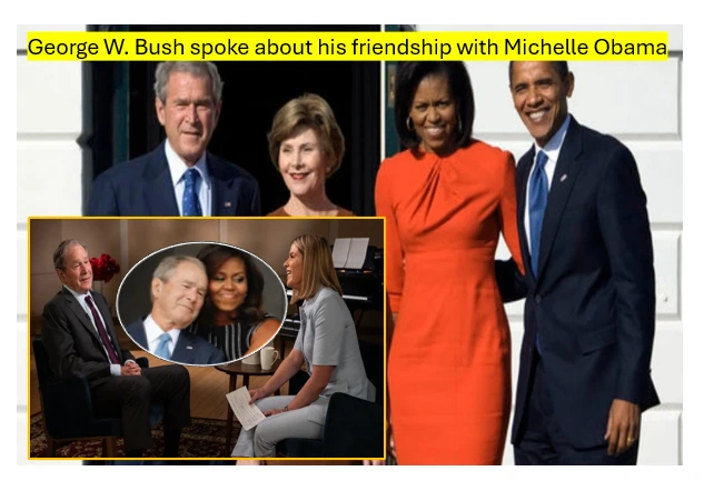 George bush & michelle obama