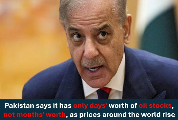 Pakistan says it has only days of oil reserves