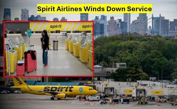 Spirit airlines 'winds down' service