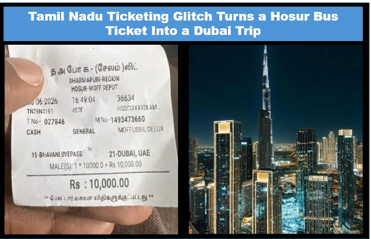 Newspik 42 Bus ticket to hosur turns into dubai trip